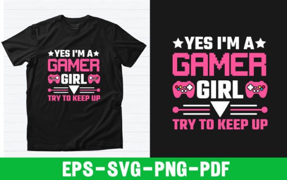 Gamer Girl Graphics for T-Shirt Designs