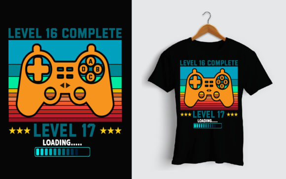 Level 16 Gamer Birthday Graphics & Print Templates