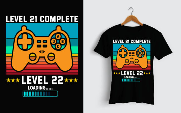 Level 21 Gamer Birthday Graphics & Print Templates